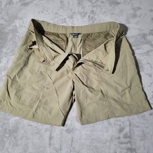 Eddie Bauer‎ Cargo Swim Trunks Shorts Size XL Mesh Lined Belted Khaki